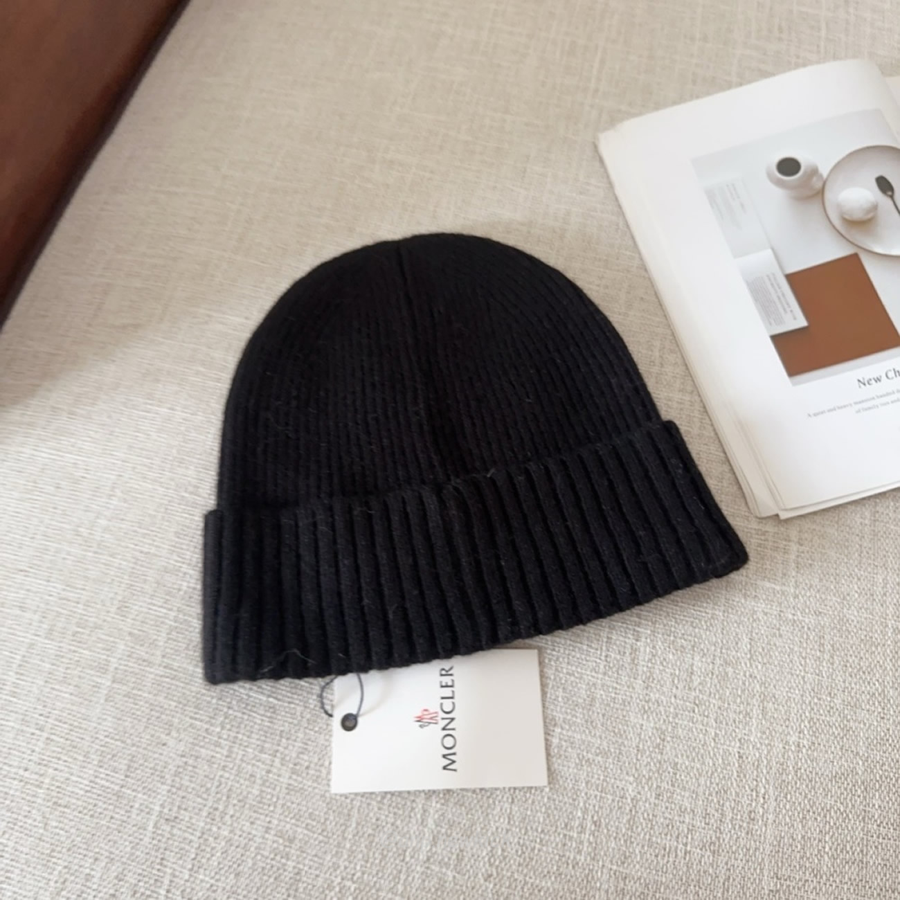 Moncler Logo Patch Beanie Black (6) - newkick.cc